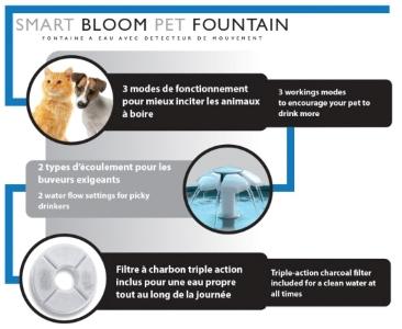 Fontaine a eau pour chat chien avec detecteur de mouvement fontaine a eau intelligente pour animaux vente promo web